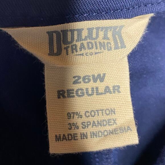 Duluth Trading Co Womens Sz 26W Regular Navy Blue Workday Warrior Cropped Pants - Picture 7 of 8